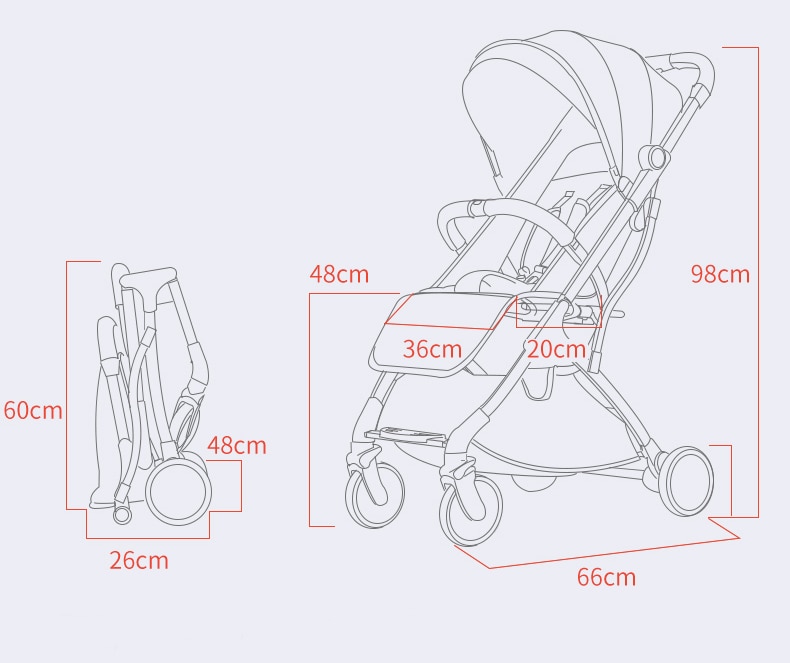 Compact Folding Baby Stroller
