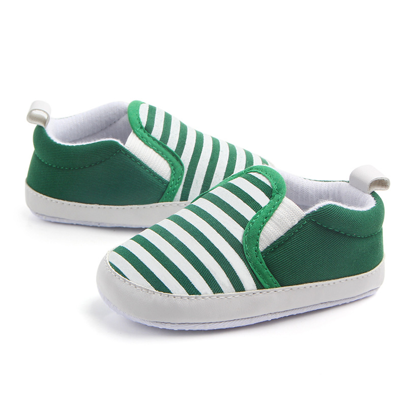 Brand New Pram Newborn Toddler Baby Girls Boys Kids Infant First Walkers Striped Classic Shoes Loafers Casual Soft Shoes DS19