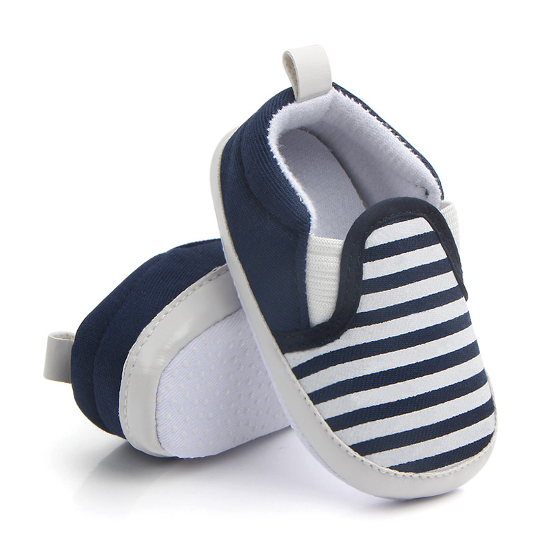 Brand New Pram Newborn Toddler Baby Girls Boys Kids Infant First Walkers Striped Classic Shoes Loafers Casual Soft Shoes DS19