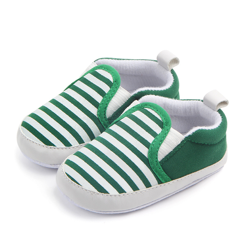 Brand New Pram Newborn Toddler Baby Girls Boys Kids Infant First Walkers Striped Classic Shoes Loafers Casual Soft Shoes DS19