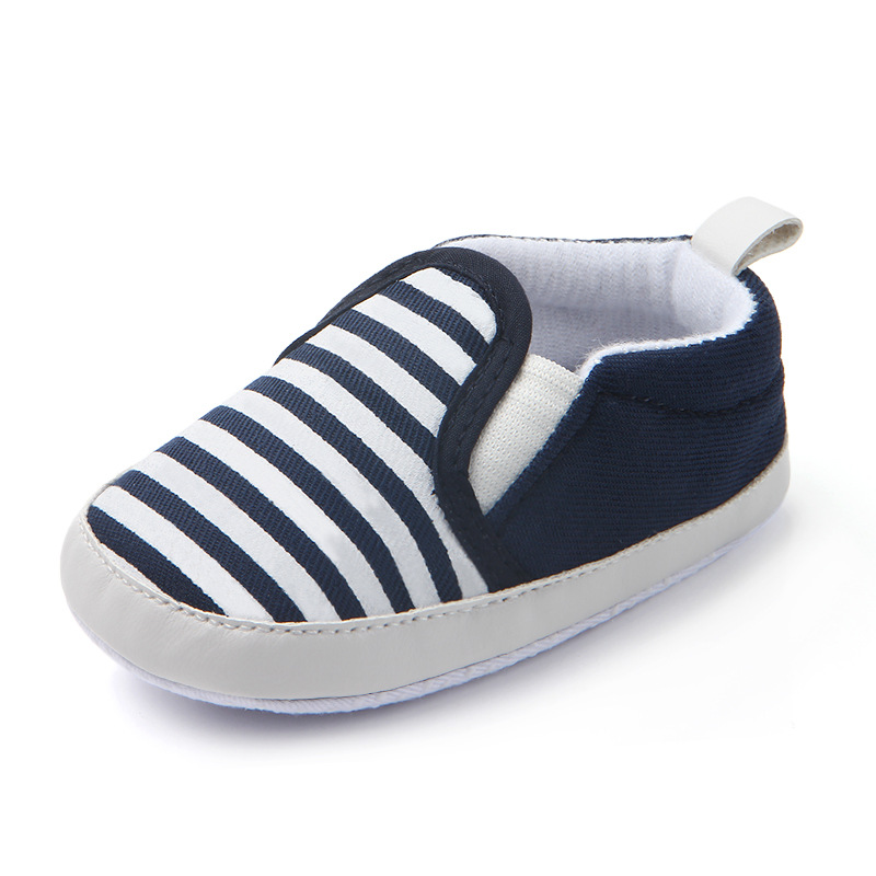 Brand New Pram Newborn Toddler Baby Girls Boys Kids Infant First Walkers Striped Classic Shoes Loafers Casual Soft Shoes DS19