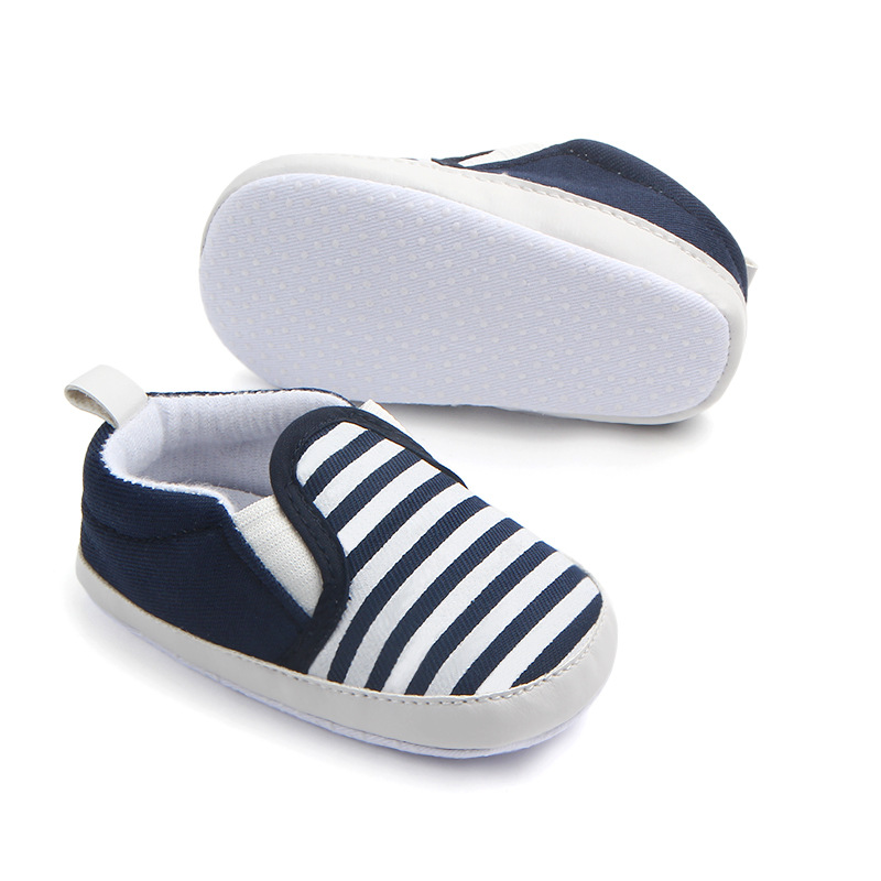 Brand New Pram Newborn Toddler Baby Girls Boys Kids Infant First Walkers Striped Classic Shoes Loafers Casual Soft Shoes DS19