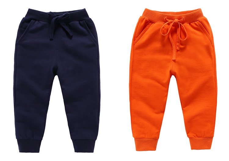 New Retail Sale Cotton Pants For 2-10 Years Old Solid Boys Girls Casual Sport Pants Jogging Enfant Garcon Kids Children Trousers