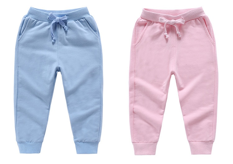 New Retail Sale Cotton Pants For 2-10 Years Old Solid Boys Girls Casual Sport Pants Jogging Enfant Garcon Kids Children Trousers