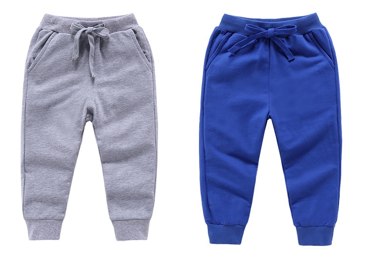 New Retail Sale Cotton Pants For 2-10 Years Old Solid Boys Girls Casual Sport Pants Jogging Enfant Garcon Kids Children Trousers