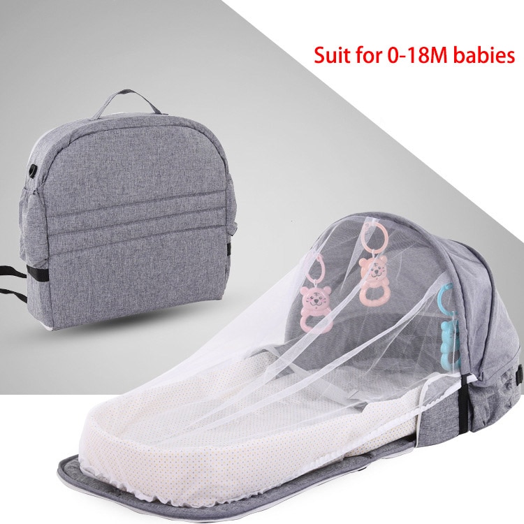Baby Travel Portable Mobile Crib Baby Nest Cot Newborn Multi-function Folding Bed Child Foldable Chair With Toys Mosquito Net
