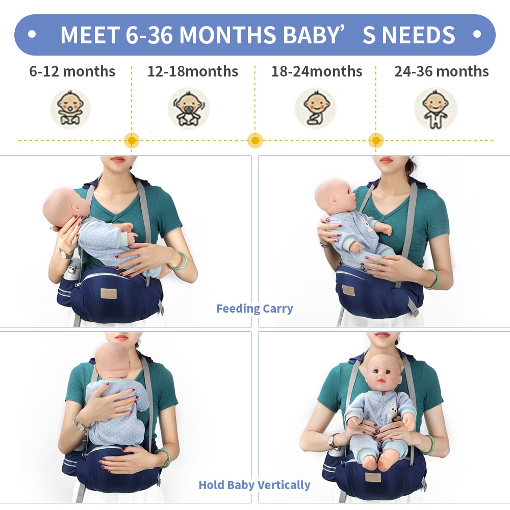 Baby Carrier Waist Stool Walkers Baby Sling Hold Waist Belt Backpack Hipseat Belt Kids Adjustable Infant Hip Seat