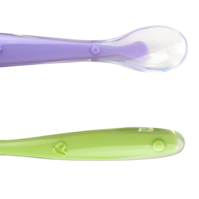 Hot Sale Baby Soft Silicone Spoon Candy Color Temperature Sensing Spoon Children Food Baby Feeding Tools