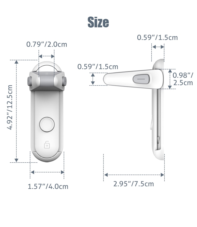 EUDEMON Door Lever Lock, Baby Proofing Door Handle Lock,Childproofing Door Knob Lock Easy to Install and Use 3M VHB Adhesive